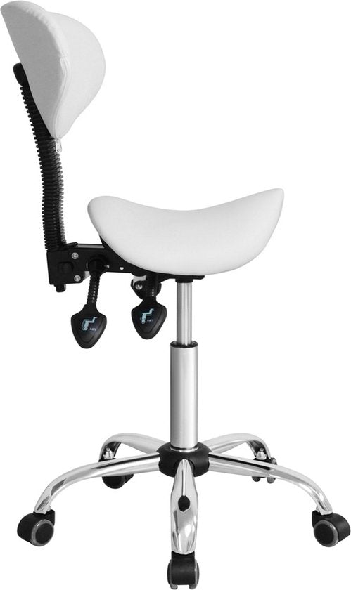 Sattelhocker ergonomisch - Barbierhocker - Tabouret - höhenverstellbar - neigbare und verstellbare Rückenlehne
