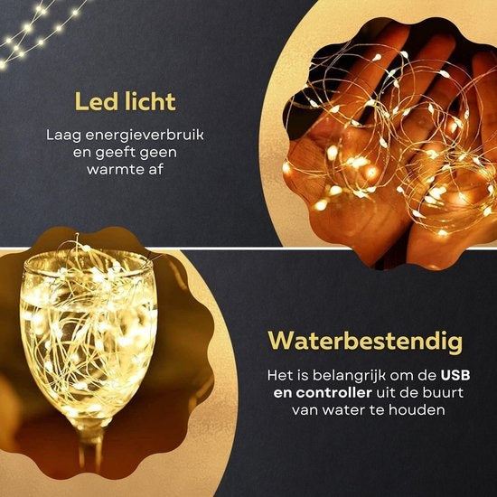 Giftmas LED-Lichtvorhang - draußen & drinnen - Inklusive Fernbedienung - 8 Modi, 300 LEDs - 3x3m