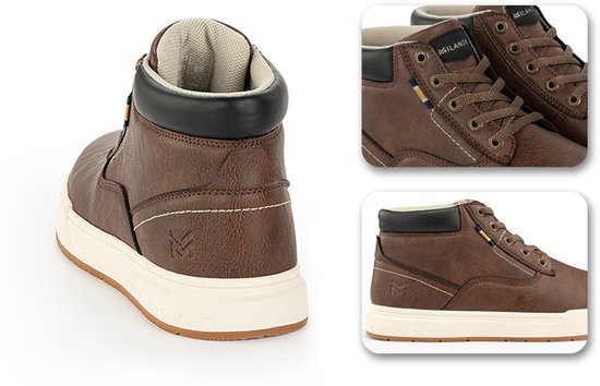 Milanoro – Bequeme Sneaker für Herren – Dunkelbraun – Größe 45