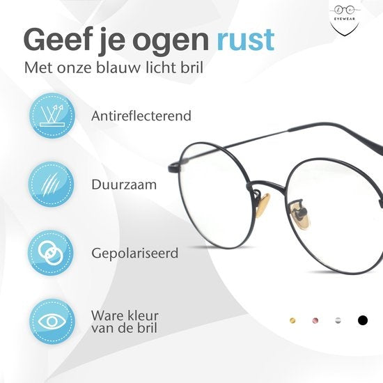 LC Eyewear Computerbrille - Blaulichtbrille - Displaybrille - Metall - Unisex - Schwarz