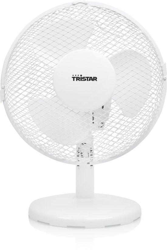Tristar VE-5721 Tischventilator – Ø 23 cm – Weiß – 2 Geschwindigkeitsstufen – Rotationsfunktion