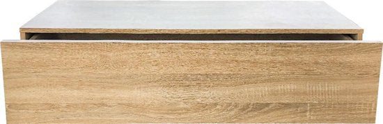 VDD Gaming - Schwebender Dielenschrank - Breite 100 cm x Tiefe 35 cm x Höhe 25 cm - Braun