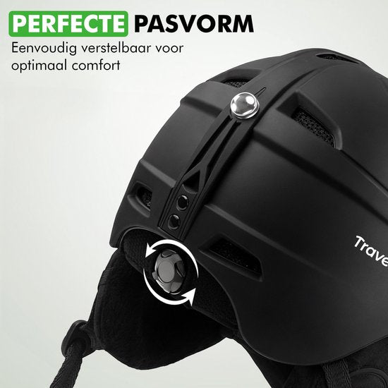 Travelhawk Skihelm - Snowboardhelm - Skihelm - Unisex - Schwarz - S