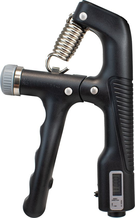 Verstellbarer Handtrainer - 10 bis 100 KG - Digitaler Hand Squeezer - Fitness-Finger-Trainer - Grip Trainer - Schwarz