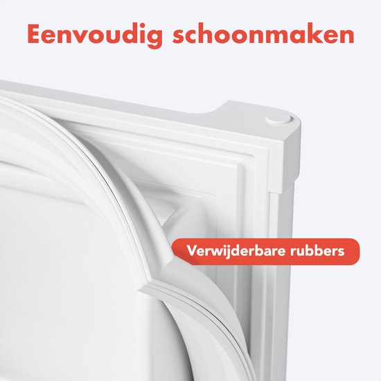 KitchenBrothers Mini-Kühlschrank - 40L - Kleiner Kühlschrank - Freistehend - Frigo - Kompakt - Weiß