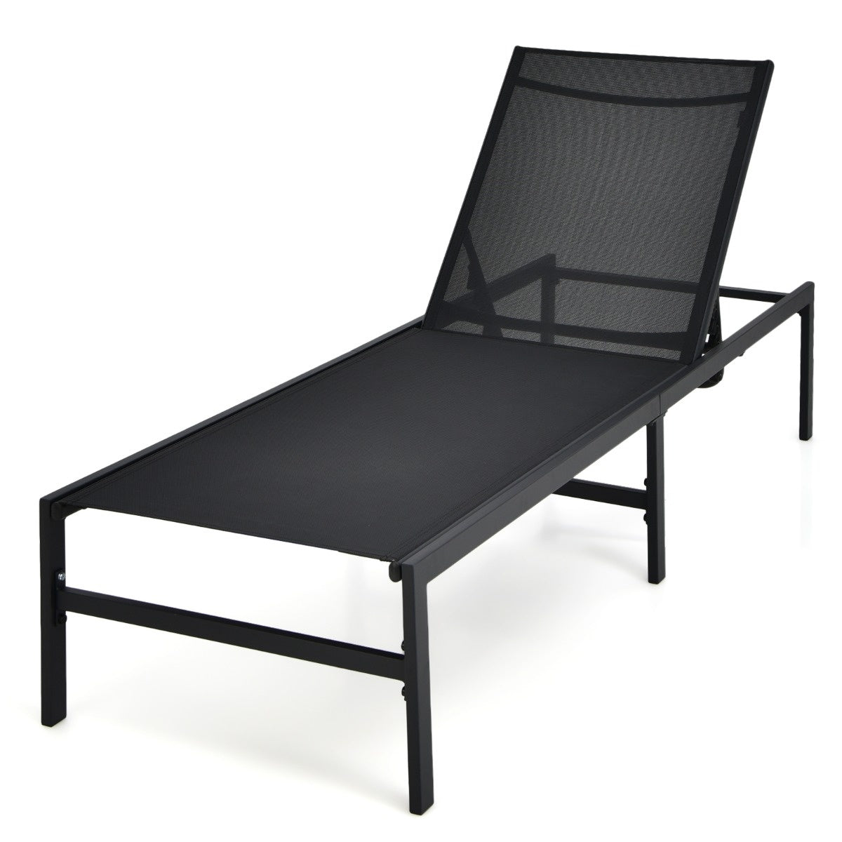 Coast Sun Louner für den Außenbereich verstellbare Liege 64 x 198 x 67 - 103 cm schwarz
