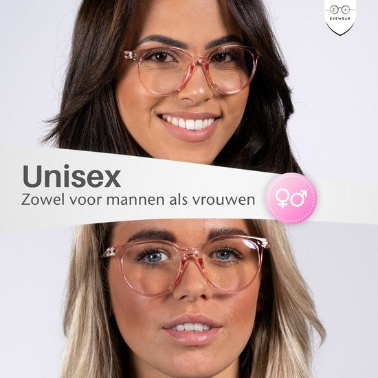 LC Eyewear Computerbrille - Blaulichtbrille - Displaybrille - Unisex - Transparent Pink