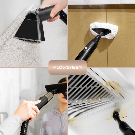 FLOWSTEAM PRO 6-in-1-Dampfreiniger – 1700 W – 4 Reinigungsmodi – 5 m Kabel