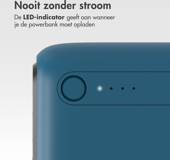 iMoshion® Powerbank 27000 mAh - Schnelles Ladegerät & Batterieanzeige - Geeignet für iPhone & Samsung, u.a. - 18 Watt - USB A, USB C & Micro USB - Blau