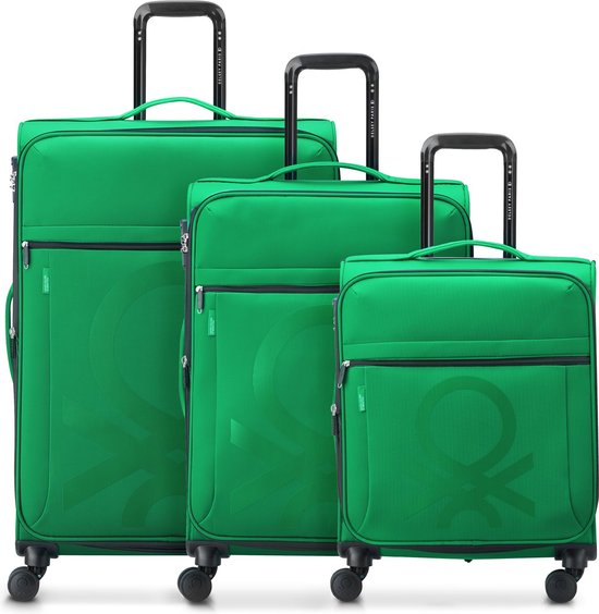 Delsey Paris x United Colors of Benetton Colour Block 4-Rad-Kofferset, 3-teilig