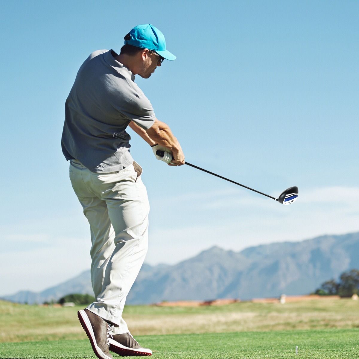 Coast Golf-Driver für Herren – 460-ccm-Schlägerkopf – Graphitschaft – Schwarz und Silber