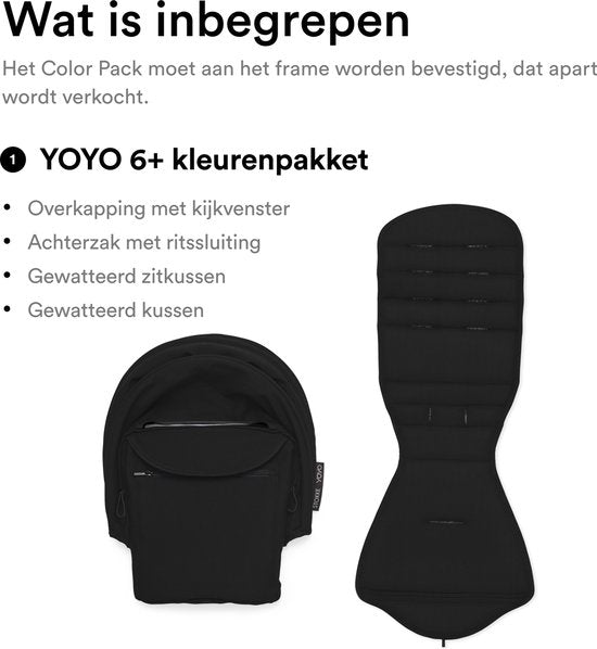 Stokke® YOYO 3 6+ Farbpaket – Leichter Klappkinderwagen | Schwarz