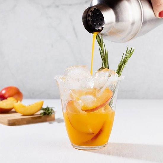 KitchenBrothers Cocktail Set mit Cocktail Shaker - 11 Teile - Komplettset - Geschenkverpackung - Naturholz