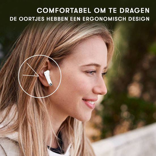 Golden Sound Ohrhörer - Bluetooth - Kabellos - Earpods - Sport Ohrhörer - Für Smartphone & Laptop - Weiß