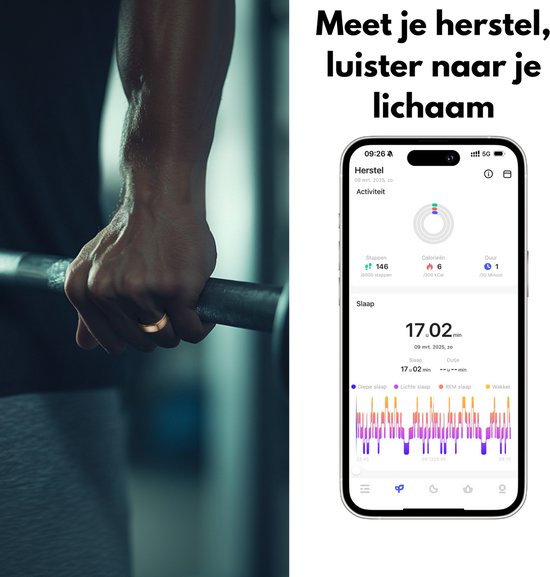 Focus® S2 Smart Ring - Gold - Größe 12 - AI Coach - Herzfrequenz - Menstruationszyklus - Schlafüberwachung - Recovery Score - Smart Ring - Sport Performance - Schrittzähler -IP68 Wasserdicht - O2 Messung - Frauen - Männer - Wearables - Ladeetui - Schutzri
