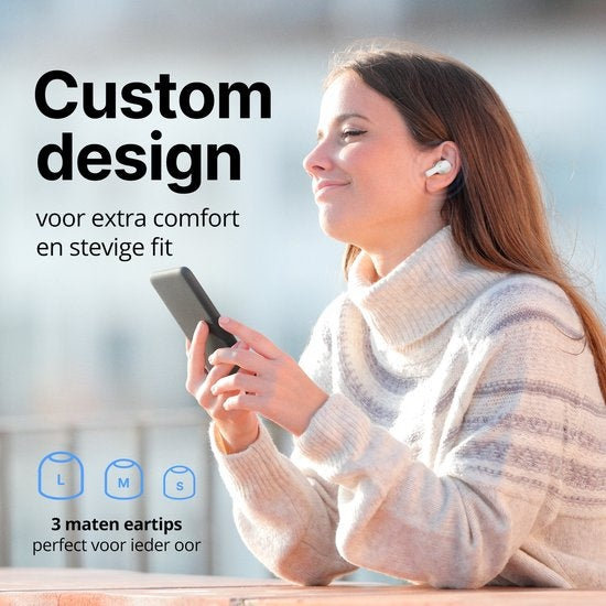 Unitone Go Wireless Earbuds - Bluetooth-Kopfhörer - Earpods - Geeignet für Apple & Android - Weiß