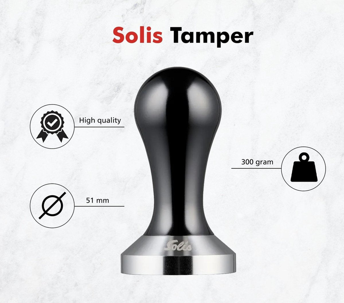 Solis Tamper 51 mm - Geeignet für 51 mm Portafilter