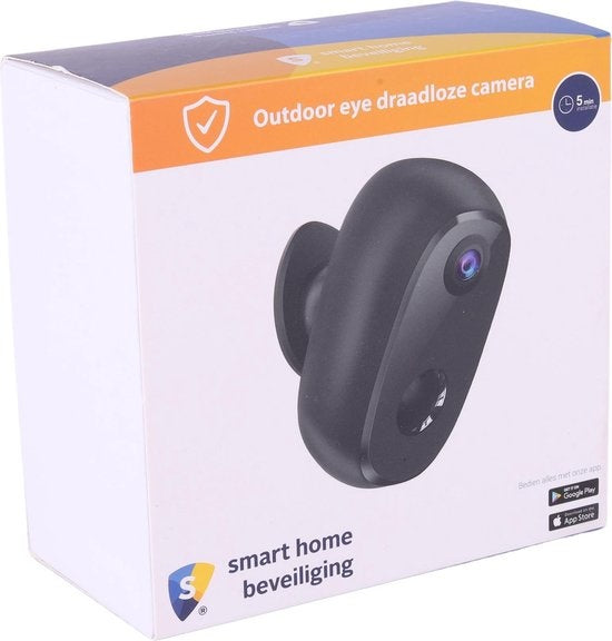 Outdoor Eye Sicherheitskamera drahtlos für den Außenbereich auf Batterie - mit App wifi & Nachtsicht, sd-Karte und Halterung - Smart Home Security