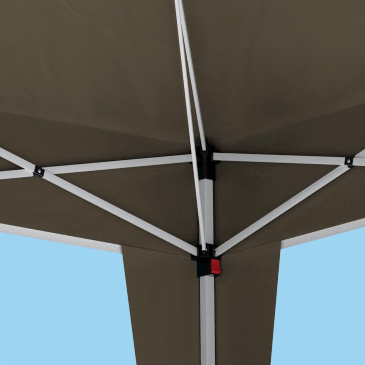 LifeGoods - Partyzelt - Pavillon - 3x3 m - faltbar - wasserdicht - inkl. Tragetasche mit Rädern - Beige