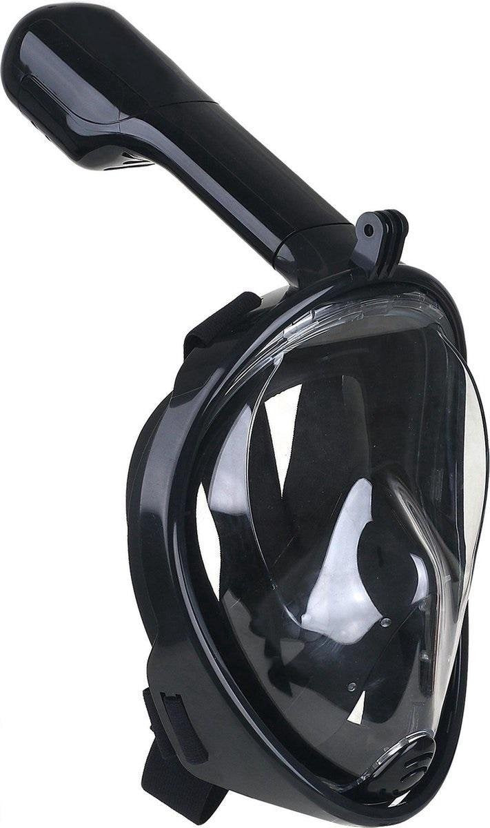 Gadgy Tauchmaske Full Face S/M - Taucherbrille mit Schnorchel - Schnorchelset Erwachsene - Schwarz - Schnorchelmasken