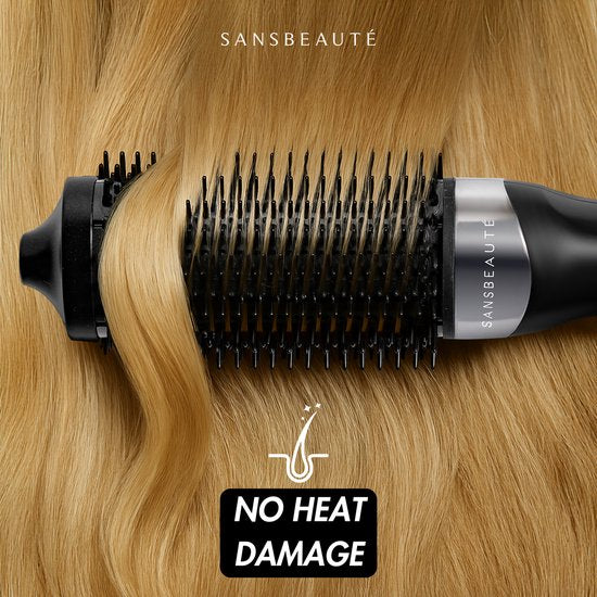 Sansbeauté® Wet-2-Dry Haarbürste - Multistyler - Airstyler - Lockenbürste - Stylingbürste - Wärmebürste - Volumen und Locken - Drehkabel