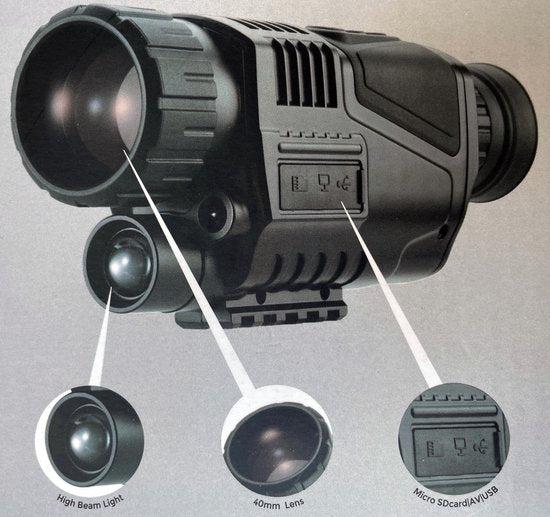 Denver Night Vision - Mit Kamera- und Aufnahmefunktion - 21 x 5,8 x 8,3 cm - Schwarz