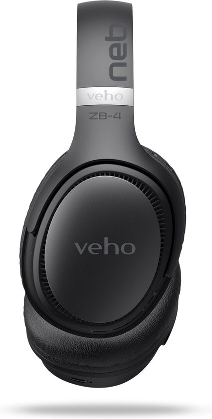 Veho ZB-4 - Kopfhörer - Kabelgebunden und drahtlos Kopfbügel Anruf/Musik USB Typ-C Bluetooth Schwarz, Grau