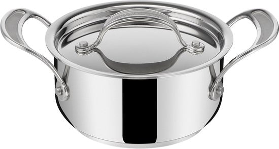 Jamie Oliver by Tefal Cook's Classic – Kochgeschirrset – 4-teilig – Mit Deckel – Induktion – Edelstahl – Für alle Herdarten geeignet
