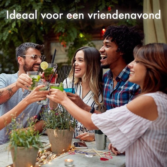 KitchenBrothers Cocktail Set mit Cocktail Shaker - 25 Teile - Deluxe Set - Geschenkverpackung - Hellbraun/Bambus