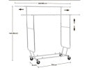 Yaheetech Kleiderständer 128 x 55 x 173 cm – Silber – Rollbar – 130 kg – Doppelte Kleiderstange