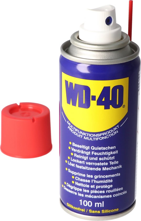 WD-40® Multi-Use Product Classic – Vertreibt Feuchtigkeit – Behebt Quietschen und Knarren – Schützt vor Rost und Korrosion – Entfernt Schmutz – Silikonfrei – 100 ml