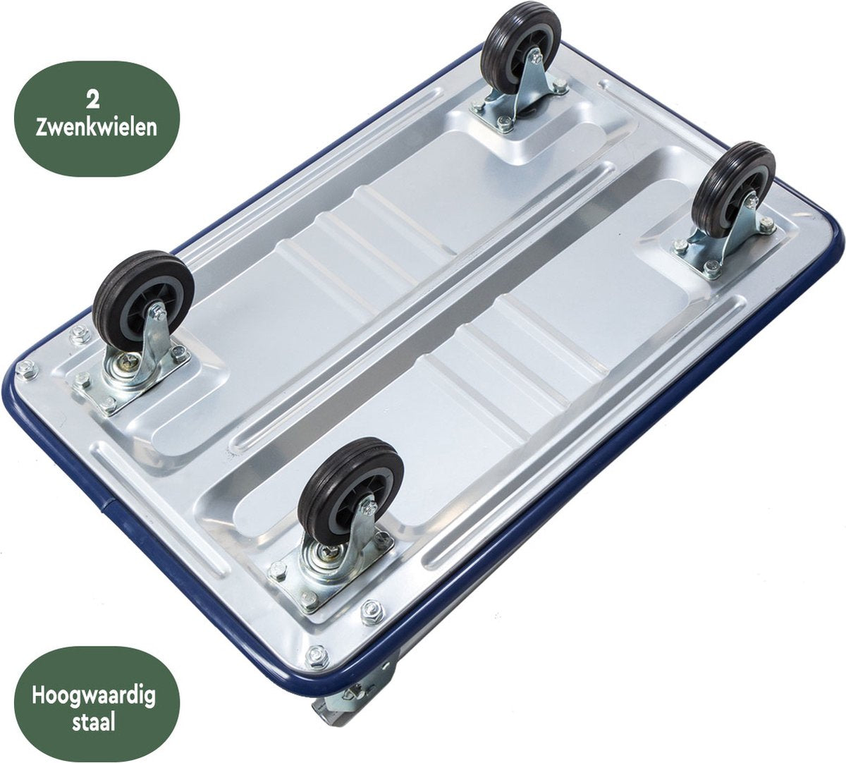 BRASQ Plattformwagen Zusammenklappbar - Kapazität 150 KG - Transportwagen - Lagerwagen - Plattformwagen