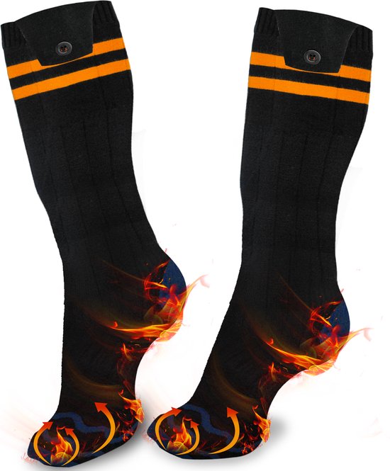 Qualitá Beheizte Socken - Elektrische Socken - Skisocken - Elektrisch beheizte Socken - Wärme Socken - Größe L - 41-46