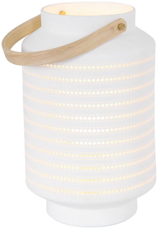 Anne Lighting Tischlampe Porcelain – weiß – Porzellan – 14 cm – E14-Fassung – 3058W