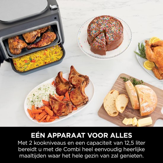 Ninja Combi 12-in-1-Multikocher, Backofen und Heißluftfritteuse – 12,5 Liter – Komplette Mahlzeiten in 15 Minuten – SFP700EU