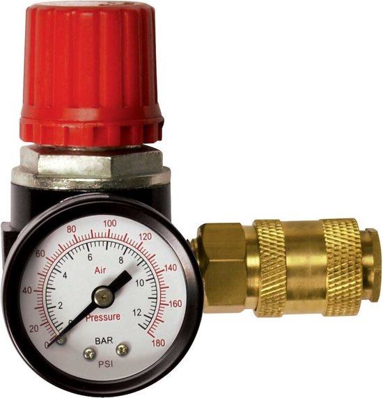 Stanley Druckregler ¼ Zoll - Gasdruckregler Manometer und Luftventil - 12 Bar