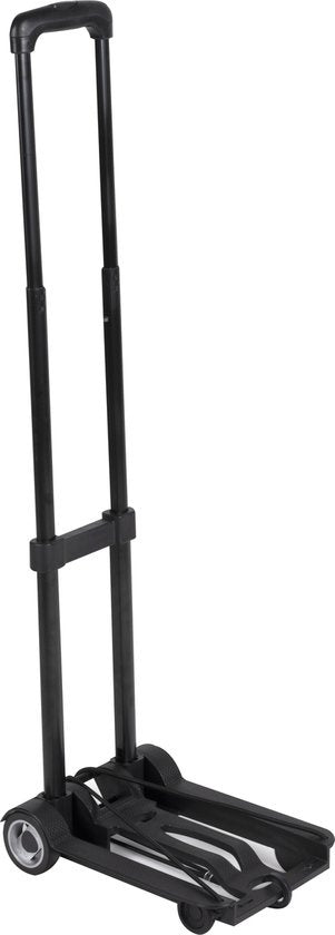 Kinzo - Opvouwbare steekwagen - Met uitschuifbare handgreep - Max. 40 kg - Zwart