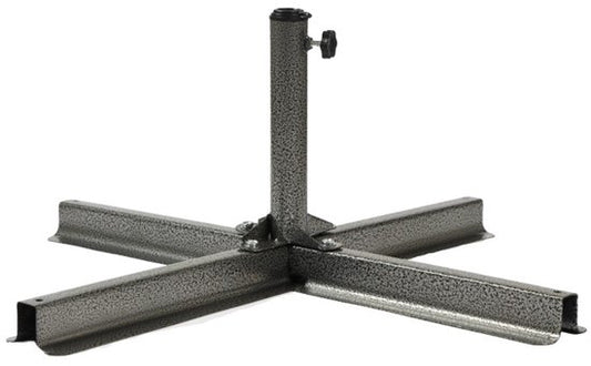 Ceruzo Sonnenschirmsockel Metall - Kreuzsockel Standard-80x80 - geeignet für Sonnenschirmrohr 28 bis 40 mm