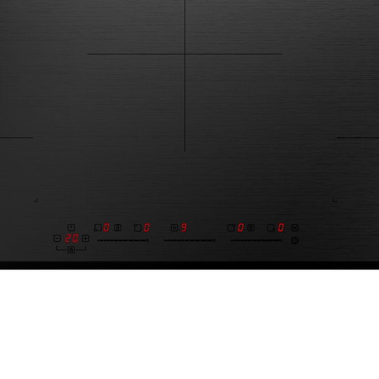 Inventum IKI9035MAT Mattes Einbau-Induktionskochfeld 90 cm - 2-Phasen - 5 Kochzonen - 2x Bridge-Funktion - Boost - Timer - Kindersicherung - Facettenfront - Elektrokochfeld 5 Brenner - Mattschwarz