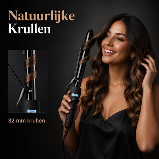 Vaive Lockenstab mit Klemme - 32MM - Lockenstäbe - Lockenwickler - Lockenstab