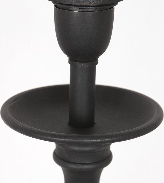 Anne Lighting Tischleuchte Lyons - schwarz - Metall - 15,5 cm - E27 Fassung - 3467ZW