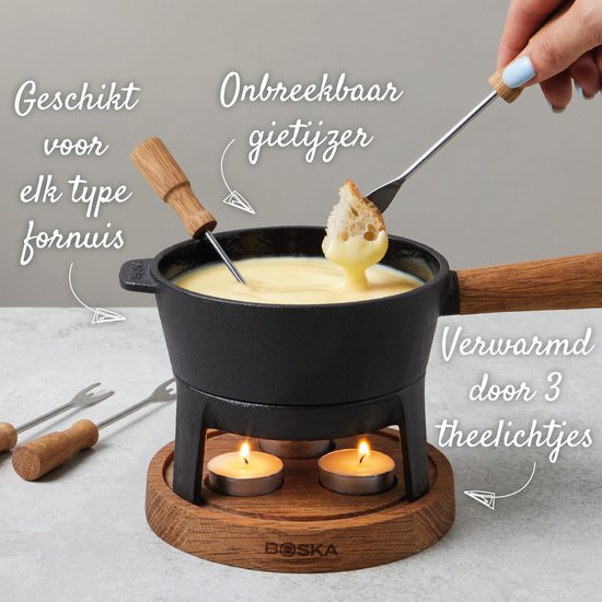 Boska Fondue-Set Pro S - Käsefondue - für 350 Gramm Käse - 700 ml