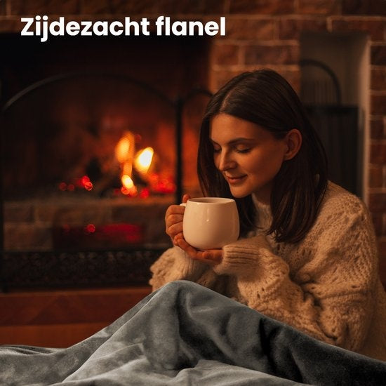 Auronic Electric Blanket - Wärmedecke - 9 Wärmestufen - 2 Personen - 200x150 - Grau