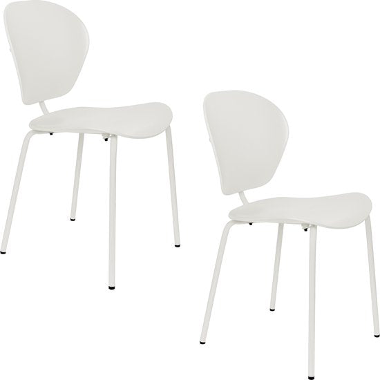 Zuiver The Ocean Chair Esszimmerstühle Coconut Milk - 2er Set