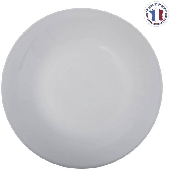 Set mit 6 flachen Tellern „Opale Blanche Coupe“