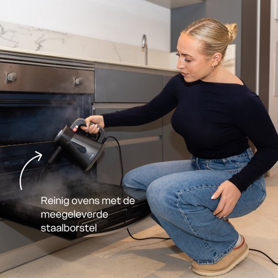 Techweise TS Compact Handdampfreiniger - 15 Zubehörteile - 1200W 2.6 Bar- Nass & Trocken Funktion - Handdampfreiniger