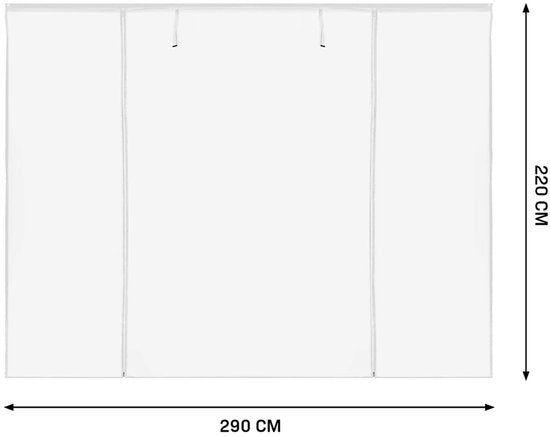 VONROC Seitenwand-Set – 6 x 3 m – 6 Stück – Für 2 x Premium-Partyzelt PT501XX | Weiß