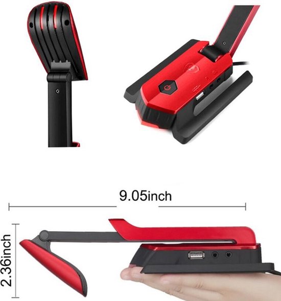Kotion Each USB Microphone für PC - Mit Lampenfunktion und Headset-Ständer