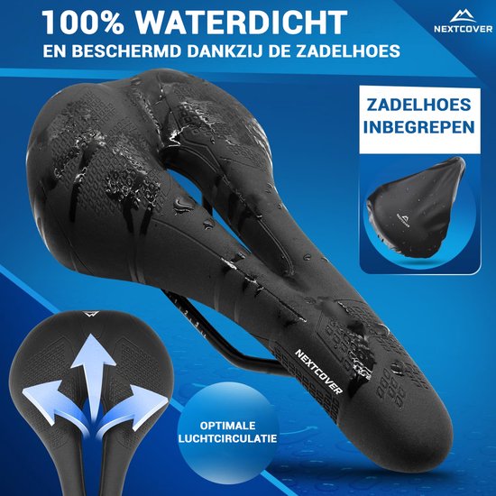 NEXTCOVER® Fahrradsattel MountainBike - Mit Memory Foam 3.0 - Das Original - Damen oder Herren - Schwarz