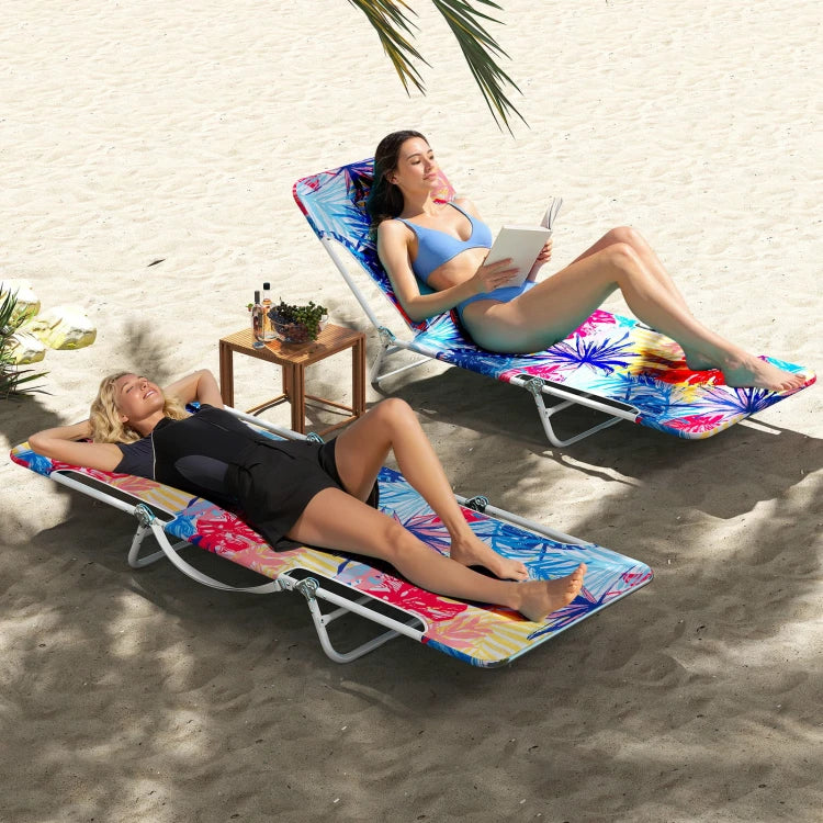 Coast Strandliegen – 2er-Set – 5 Verstellstufen – Oxford – 150 kg
